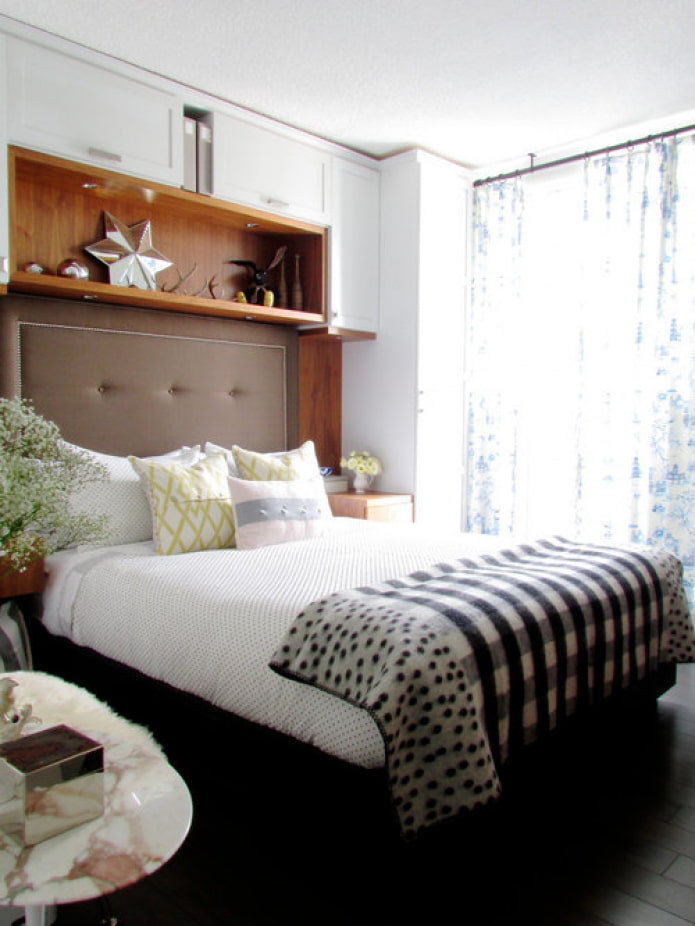 niche of wardrobes in the bedroom