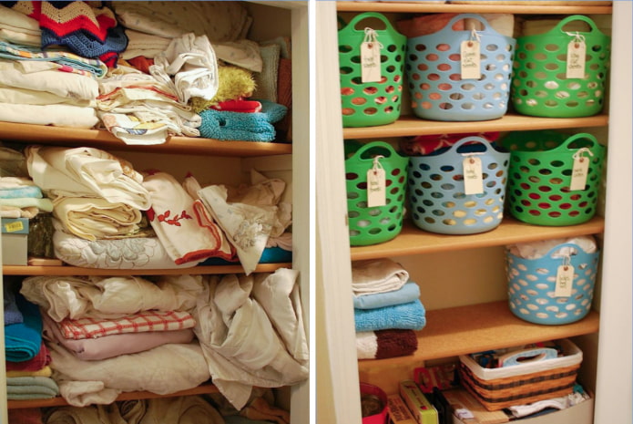 Cleaning the closet Cleaning the closet