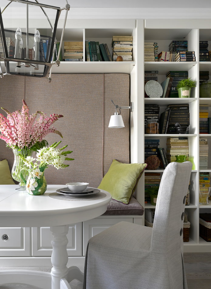 Shelving over the table Shelving over the table