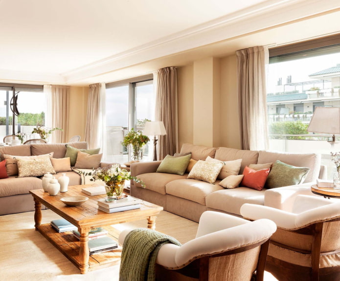 beige living room in the house beige living room in the house