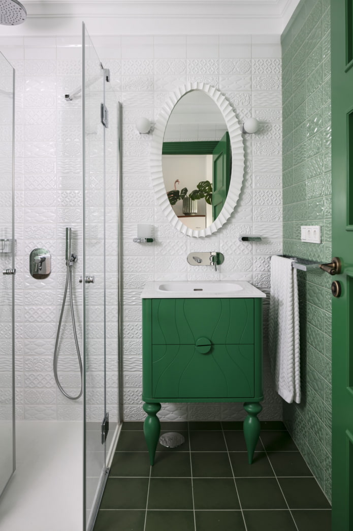 white-green bathroom white-green bathroom