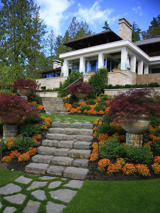 stone stairs to the house