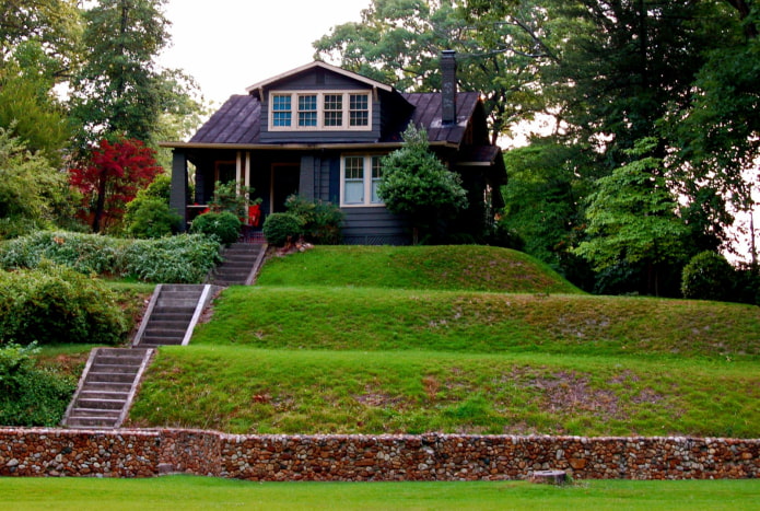terracing a site on a slope