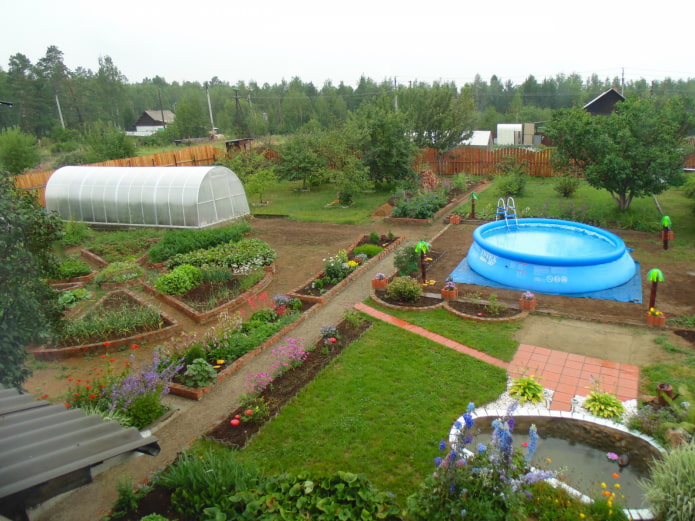 Plot with pool