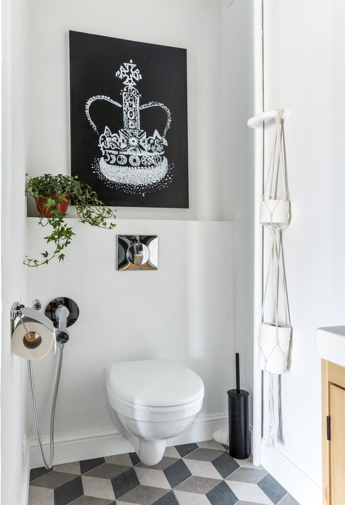 Poster over the toilet