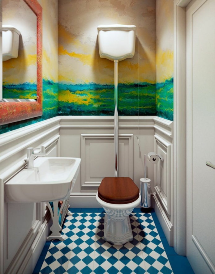 Painting in the toilet