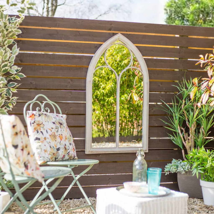 Mirror in the garden