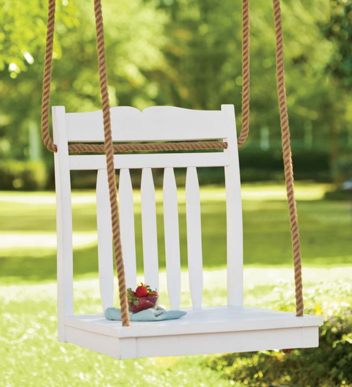 Swing out of a chair