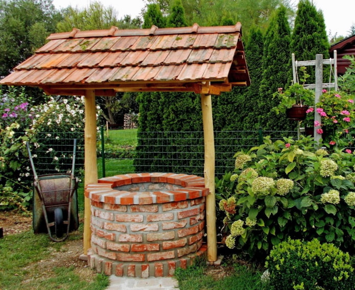 round brick well