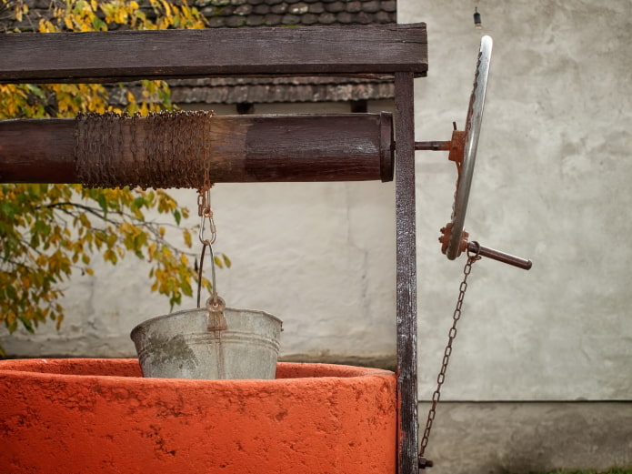 bright concrete well