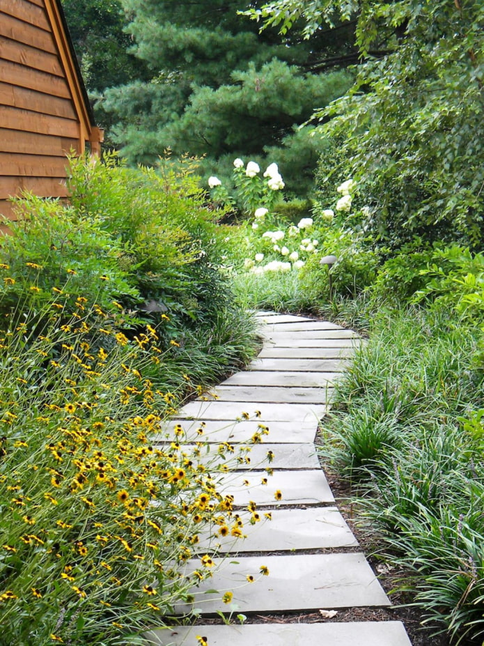 Winding garden path Winding garden path