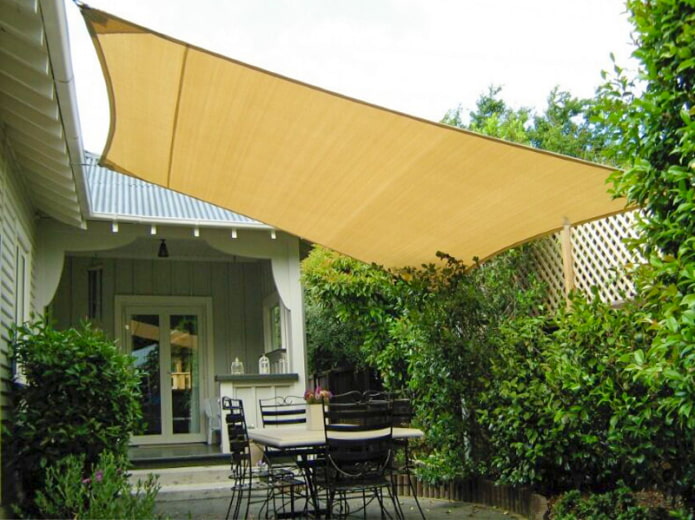 Stretched awning Stretched awning