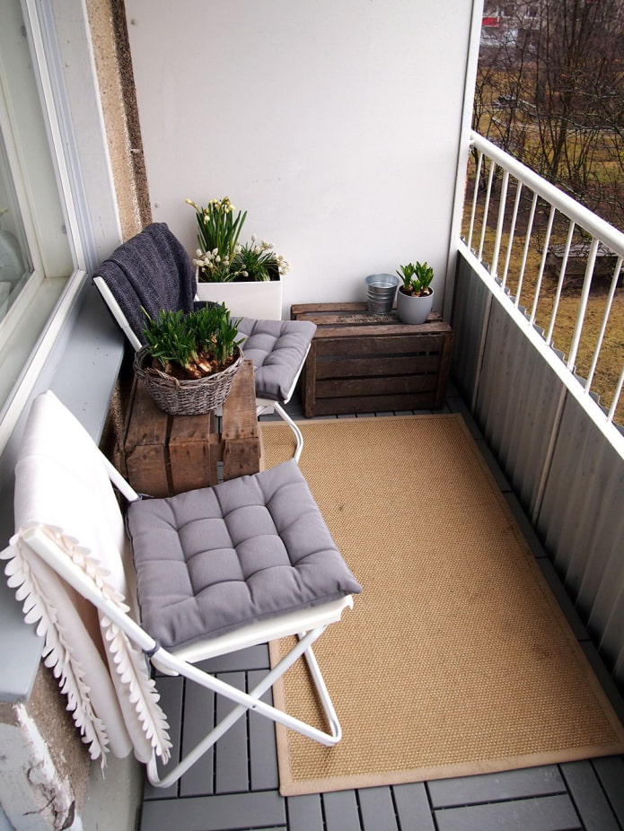 cozy open balcony
