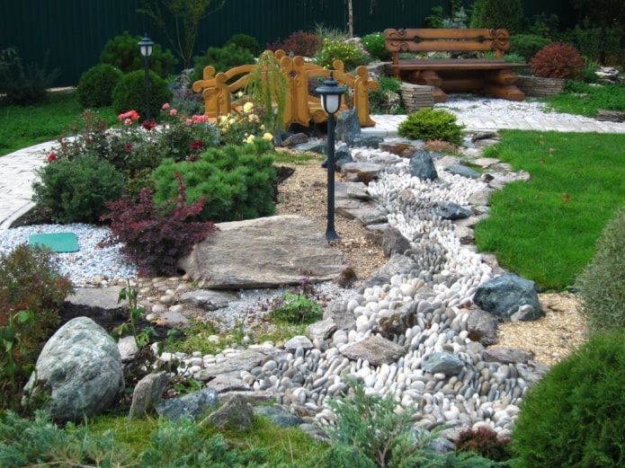 alpine slide with a stream