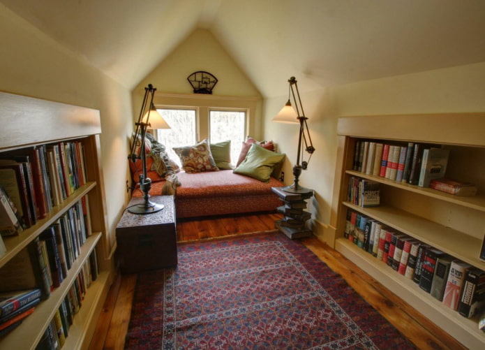library in the attic