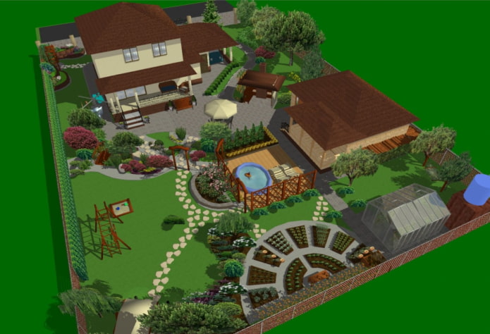 rectangular suburban area