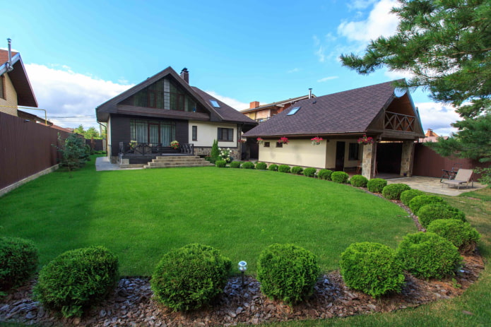 house on a suburban area