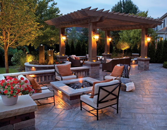 outdoor patio in the country