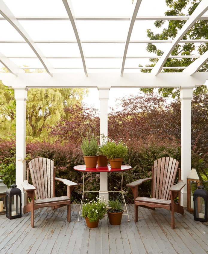 sun loungers in the country