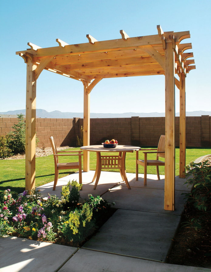 pergola in the garden