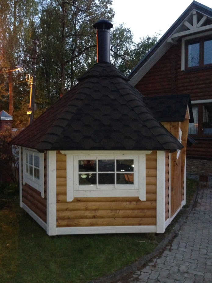 grill house in the garden