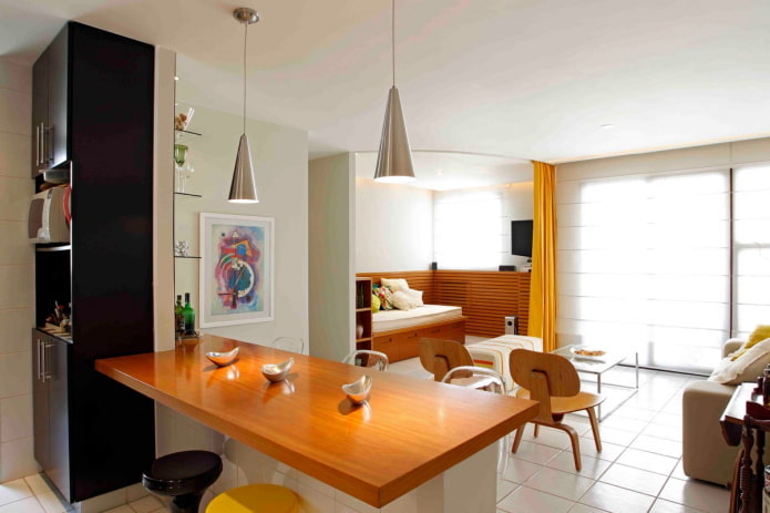 combined kitchen and living room