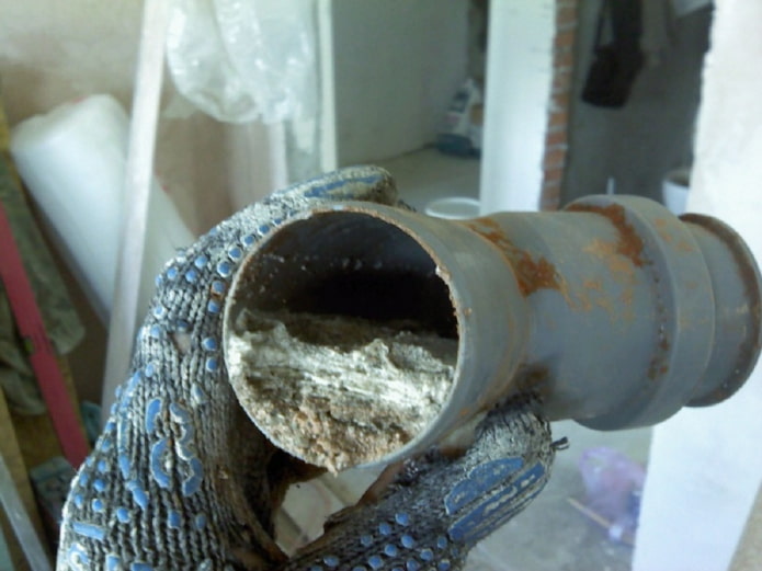 clogged pipe