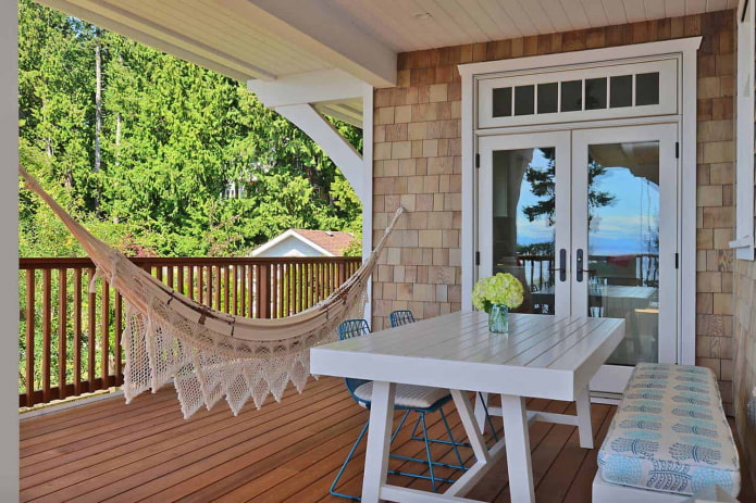 hammock on the veranda
