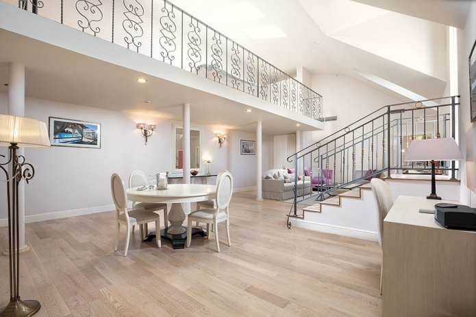 large two-story room