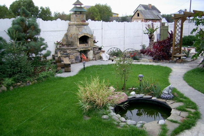 decorative pond on the site decorative pond on the site