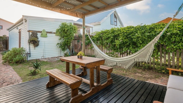 lounge area with hammock lounge area with hammock