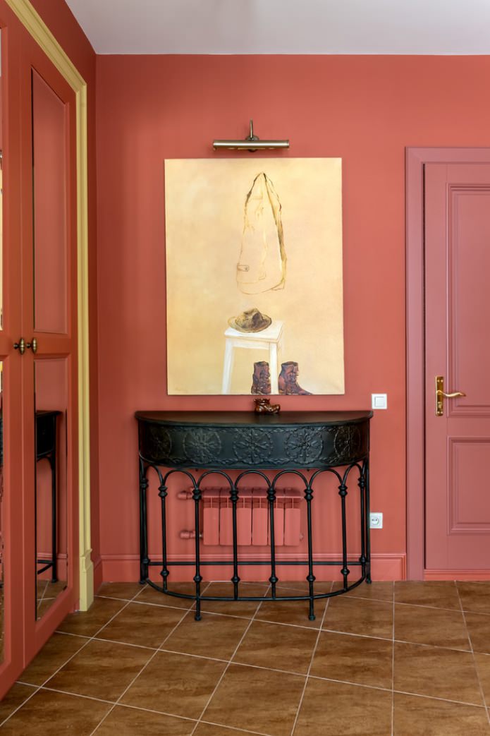 Forged products on the radiator Forged products on the radiator