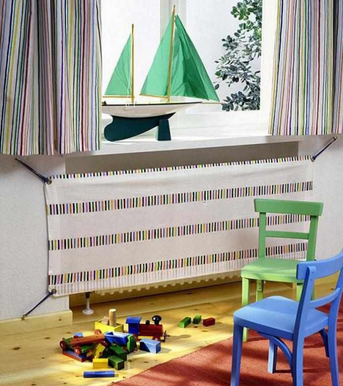 hide the radiator with a cloth hide the radiator with a cloth