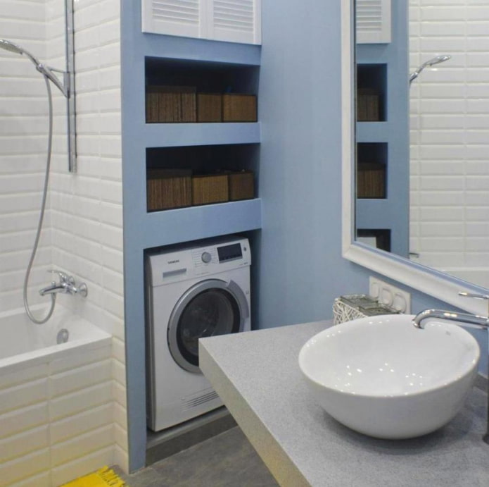 washing machine in a niche