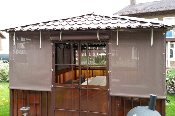 Rolled tarpaulin curtains