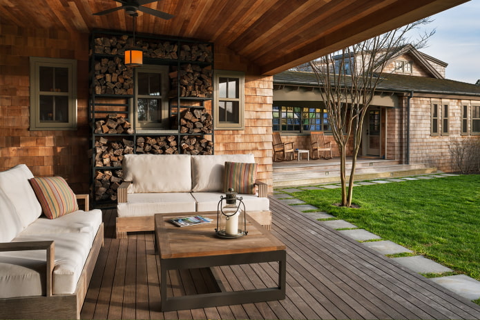 woodshed on the veranda