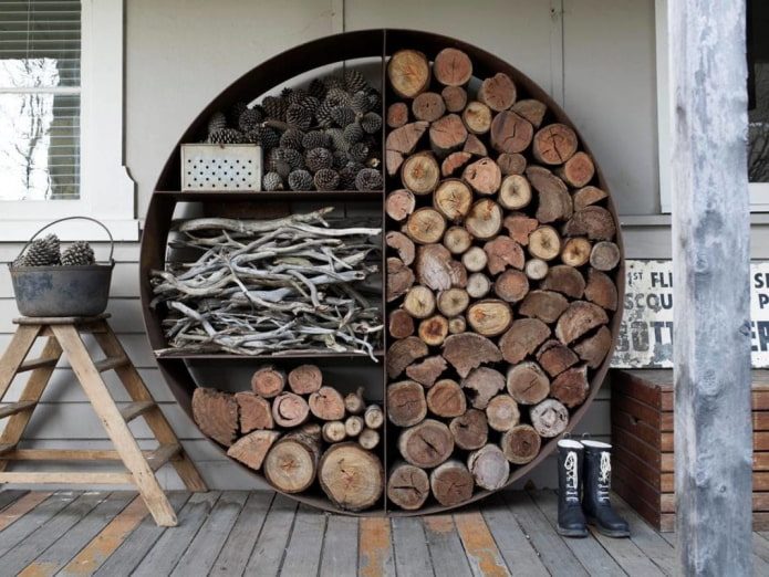 unusual woodpile