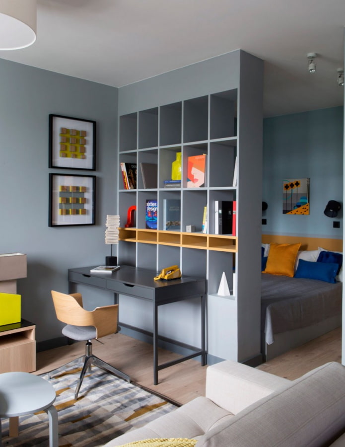 a study in a one-room