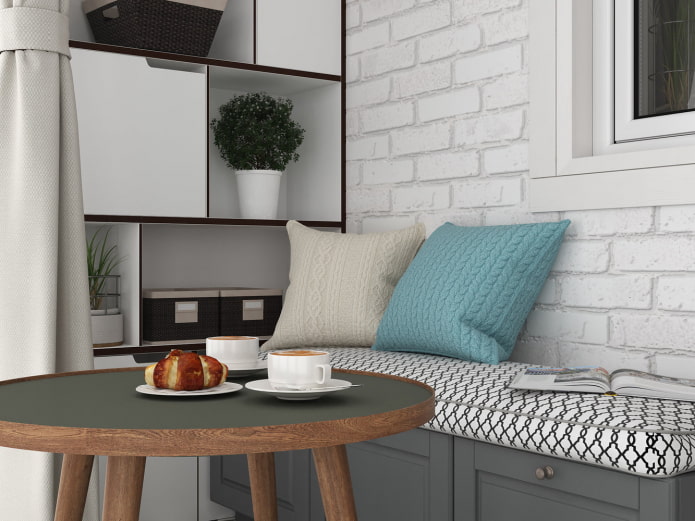 Table, sofa and rack Table, sofa and rack