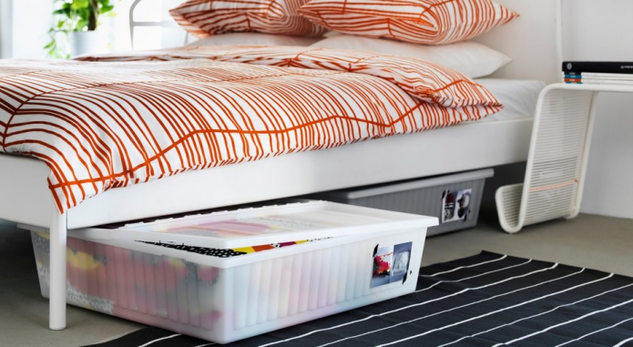 boxes under the bed