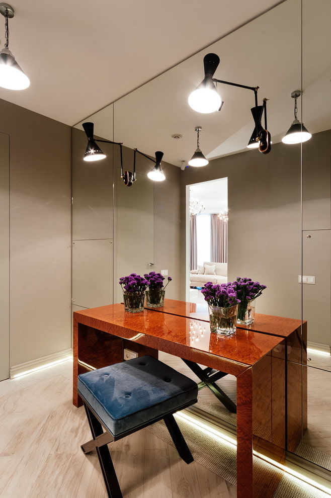 Mirror to increase the light Mirror to increase the light