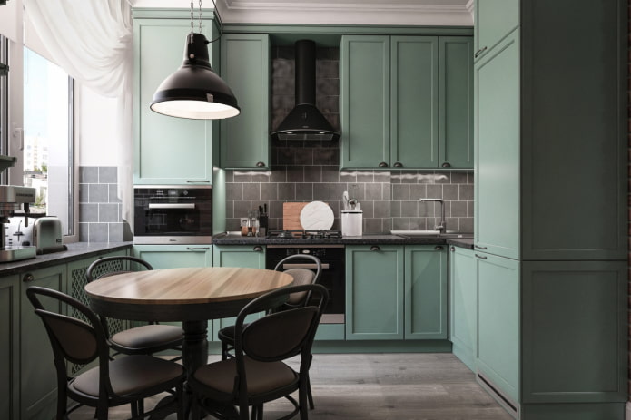 dark mint kitchen