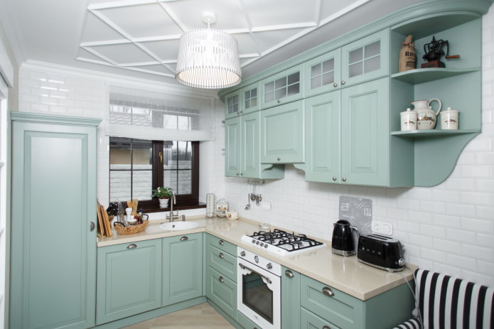 mint kitchen in 3 tiers