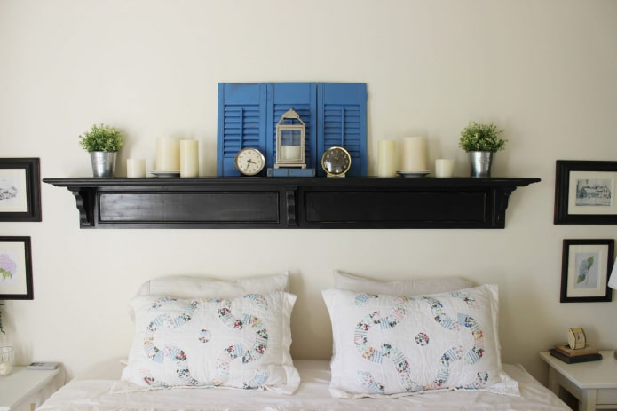 Shelf instead of headboard Shelf instead of headboard