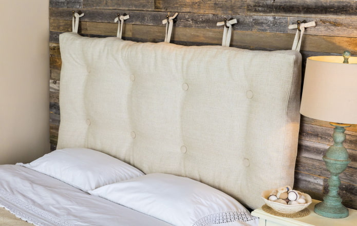 Pillow instead of headboard Pillow instead of headboard