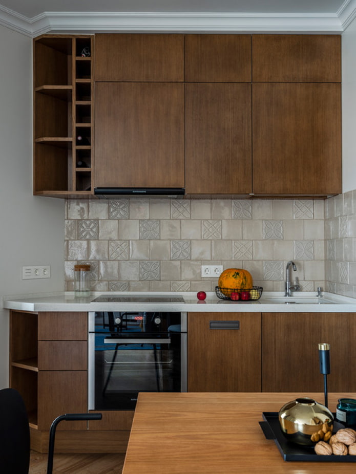 wooden small kitchen
