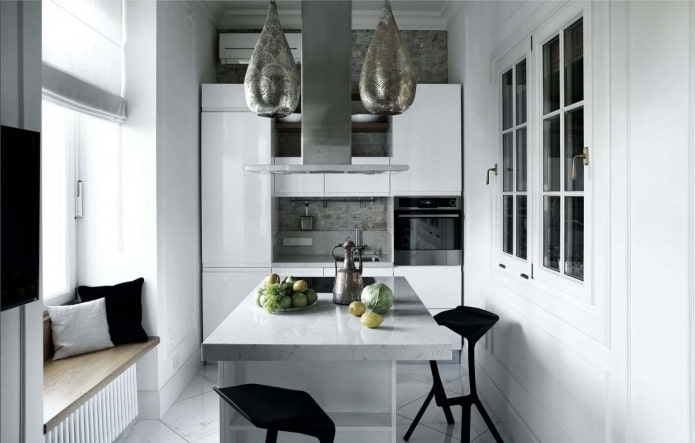 elongated kitchen layout