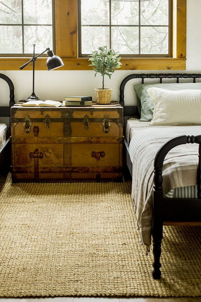 chest near the bed chest near the bed