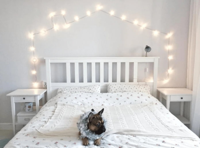 garland on the wall garland on the wall