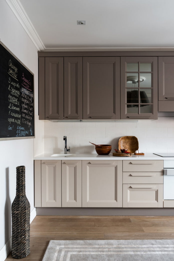 two-tone matte kitchen